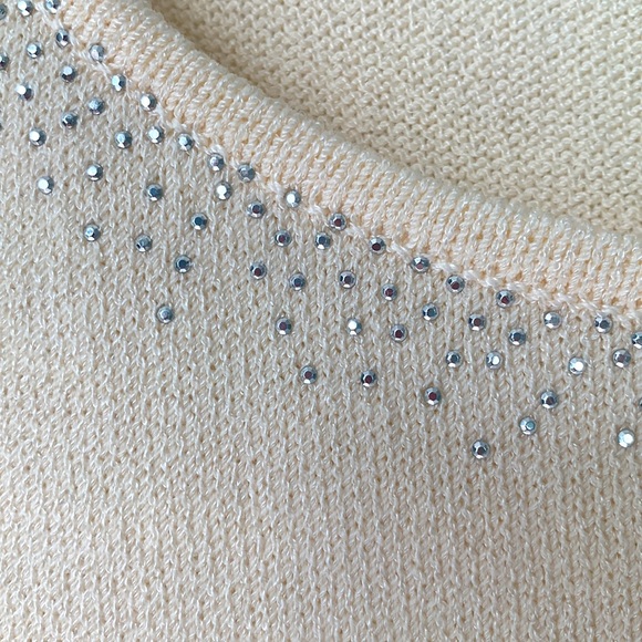St. John Evening knit shell with rhinestones.  Size Large - Picture 3 of 3
